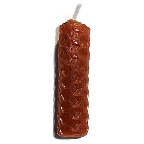 5cm BROWN Beeswax Candle - Click Image to Close
