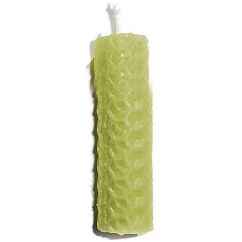 5cm LIME GREEN Beeswax Candle - Click Image to Close