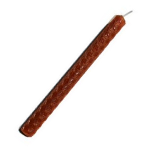 15cm BROWN Beeswax Candle