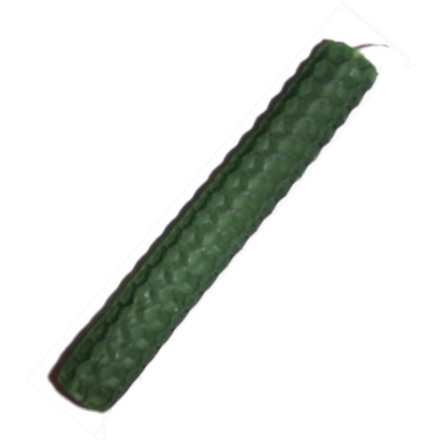 20cm GREEN Beeswax Candle