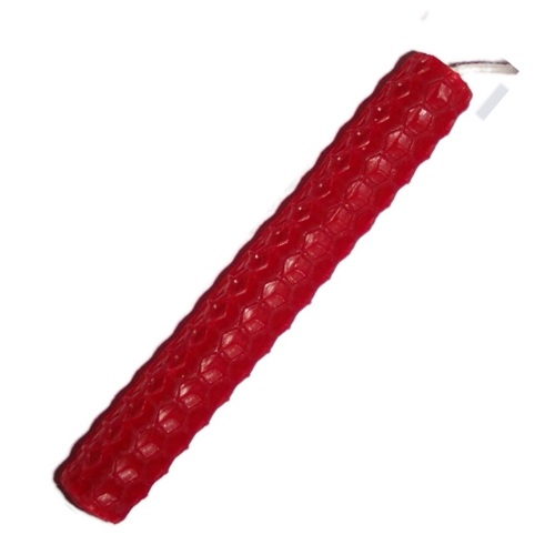 10cm RED Beeswax Candle