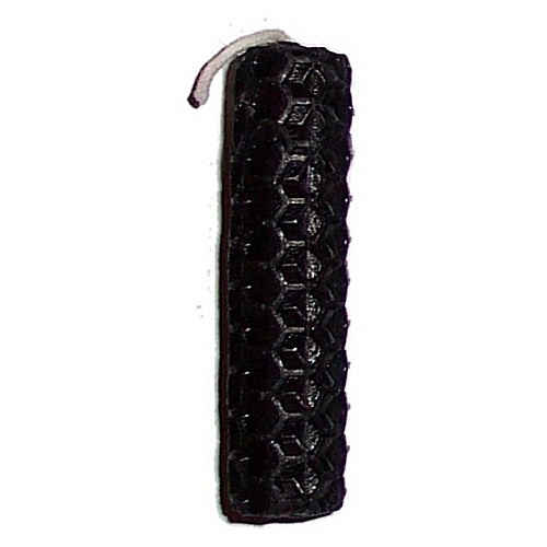 5cm BLACK Beeswax Candle - Click Image to Close