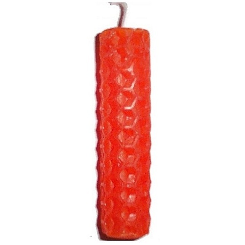 5cm ORANGE Beeswax Candle - Click Image to Close