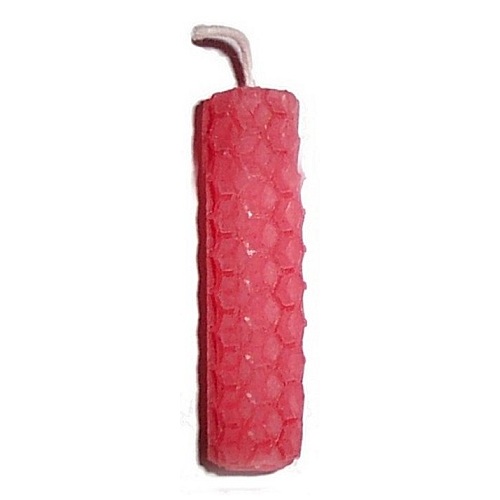 5cm PINK Beeswax Candle - Click Image to Close