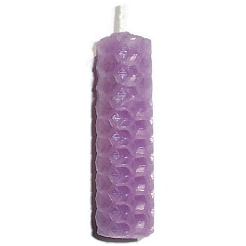 5cm VIOLET Beeswax Candle - Click Image to Close
