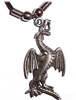 Pewter Dragon Pendant (cp_dragon_f) - Click Image to Close