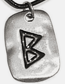 BERKANA (Growth) Rune Stone Pendant (cprs2)