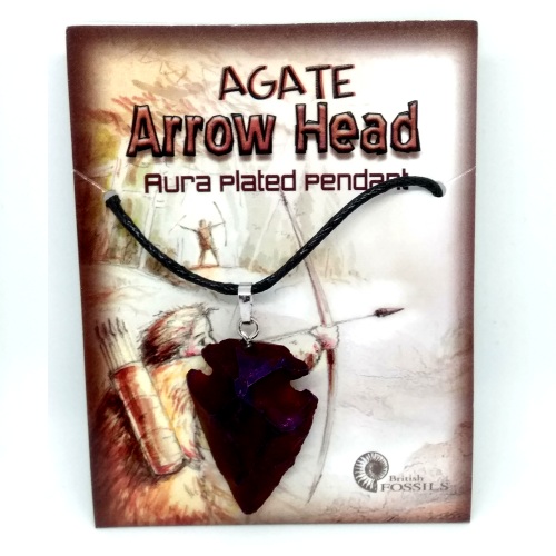 AURA AGATE Arrowhead Pendant (d)