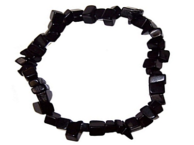 BLACK OBSIDIAN Chip Bracelet - Click Image to Close