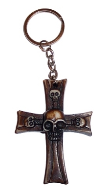 Gothic Cross Keyring - Click Image to Close