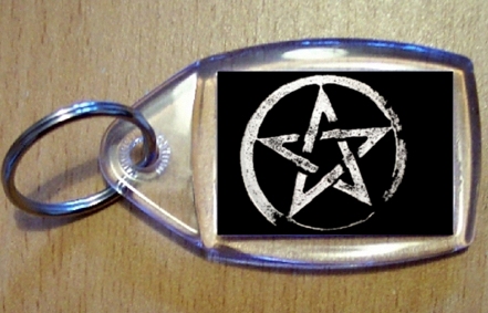 Pentagram Keyring - Click Image to Close