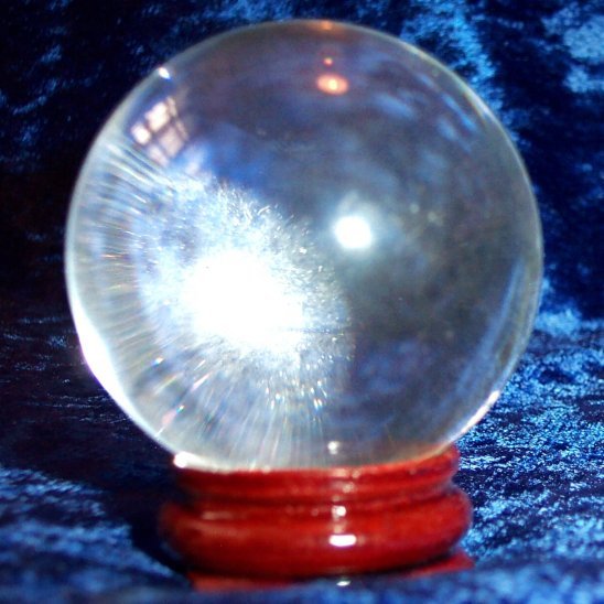 40mm Crystal Ball with wooden stand and gift box - Click Image to Close