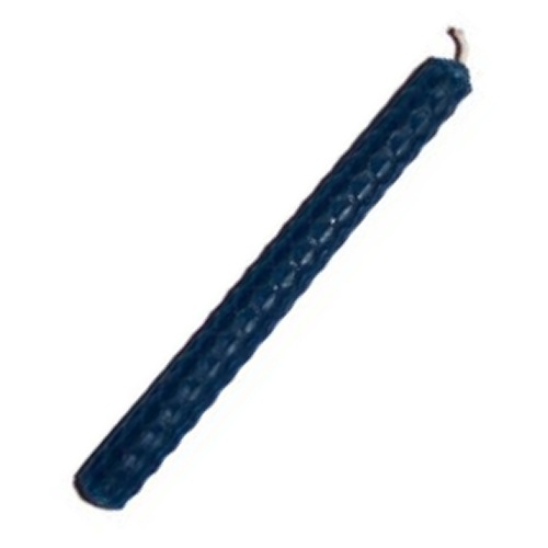 15cm BLUE Beeswax Candle - Click Image to Close