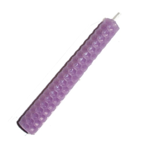20cm VIOLET Beeswax Candle - Click Image to Close