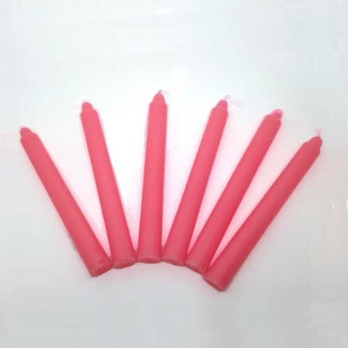 6 x PINK Solid Colour Candle