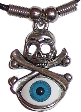 Mystic Eye with Skull and Crossbones Pendant (cg2)