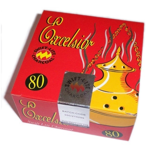 1 Box of Excelsior Swift-Lite Charcoal Discs (80 discs)