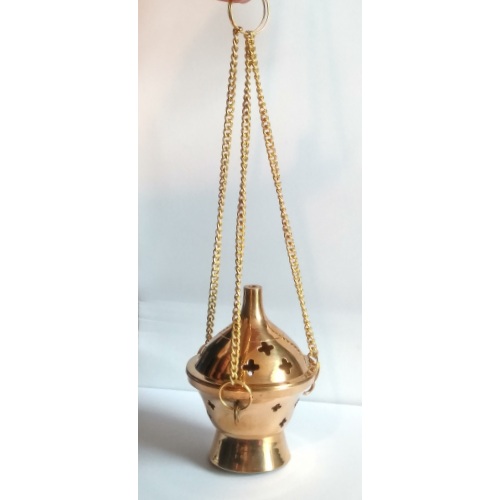 Hanging Brass Incense Burner / Censer (ixa26) - Click Image to Close