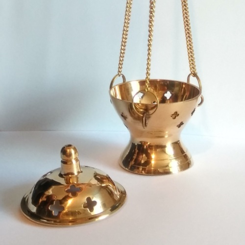 Hanging Brass Incense Burner / Censer (ixa28)