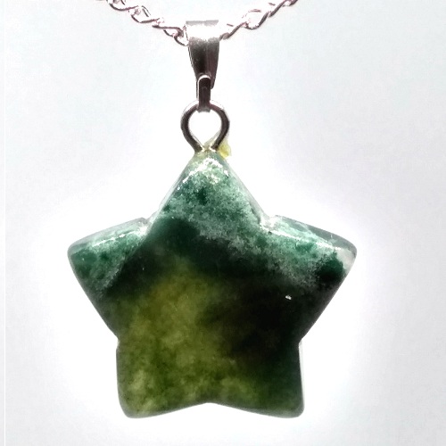 MOSS AGATE Star Pendant (c ) - Click Image to Close