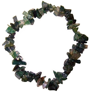GREEN MOSS AGATE Chip Bracelet - Click Image to Close