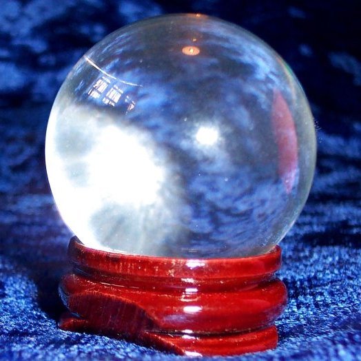 30mm Crystal Ball with wooden stand and gift box - Click Image to Close