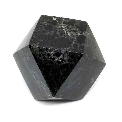 GEOMETRICALLY CARVED BLACK MARBLE (a)